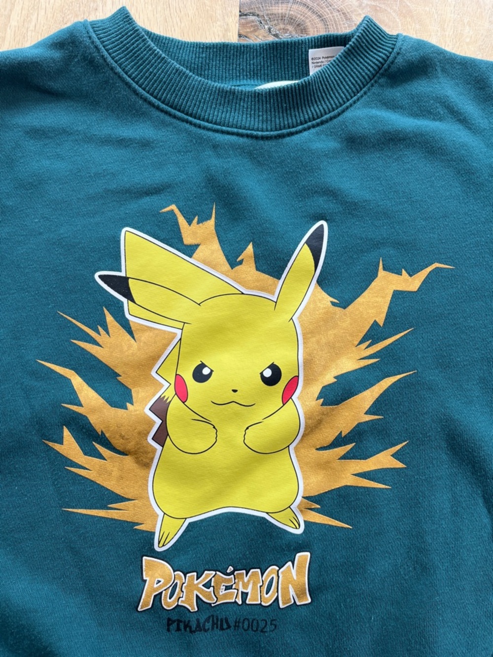 Kids' H&M Teal Pikachu Sweatshirt - Picture 2 of 10